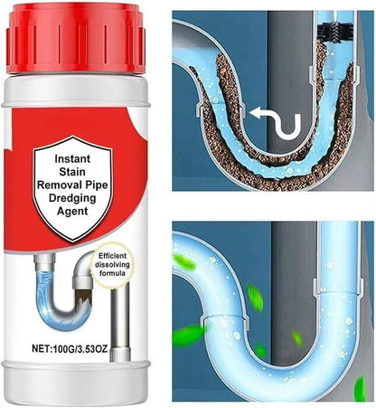 Pipe Drain Cleaner Powder - Instant Drain Unblock & Odor Remover