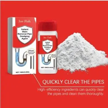 Pipe Drain Cleaner Powder - Instant Drain Unblock & Odor Remover