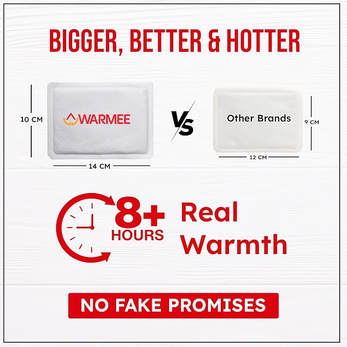 WARMEE Body Warmers  Safe & Natural Heat Patches, Heat Packs for Men, Women and Children