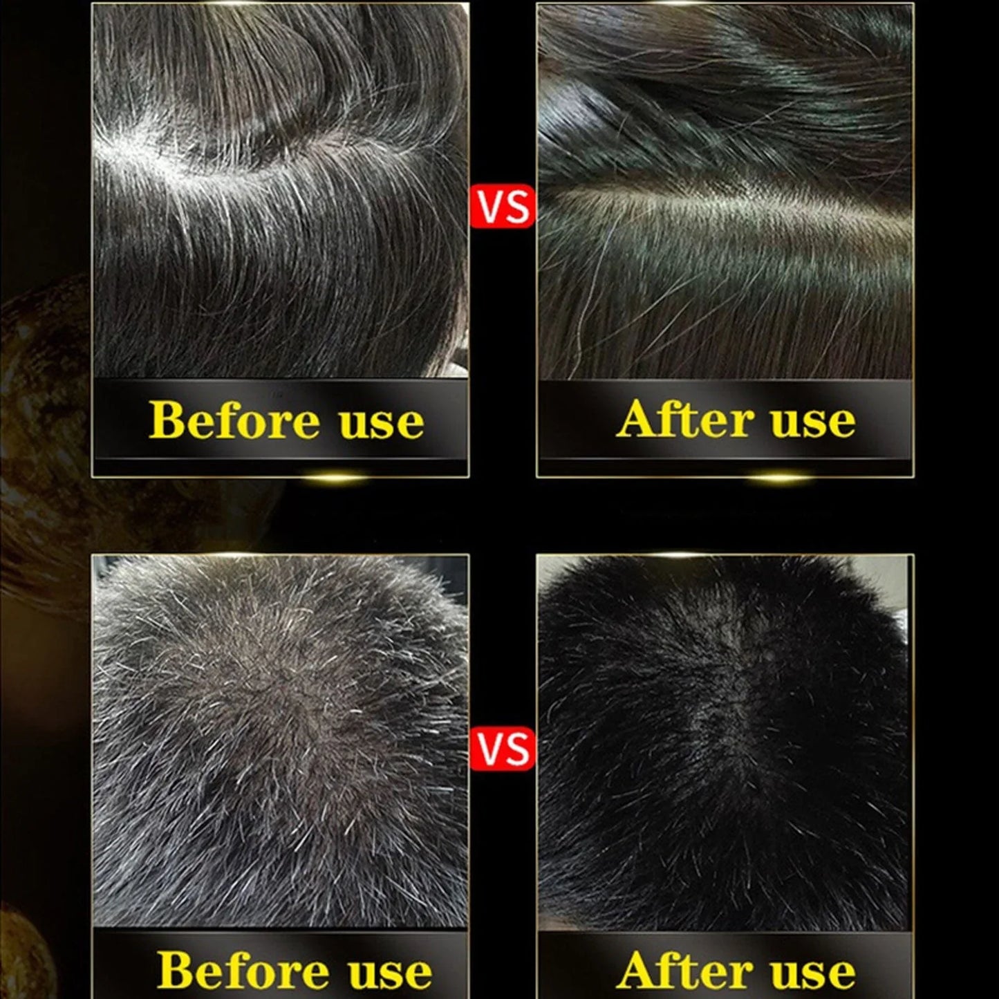 3 in 1 Black Hair Dye Shampoo