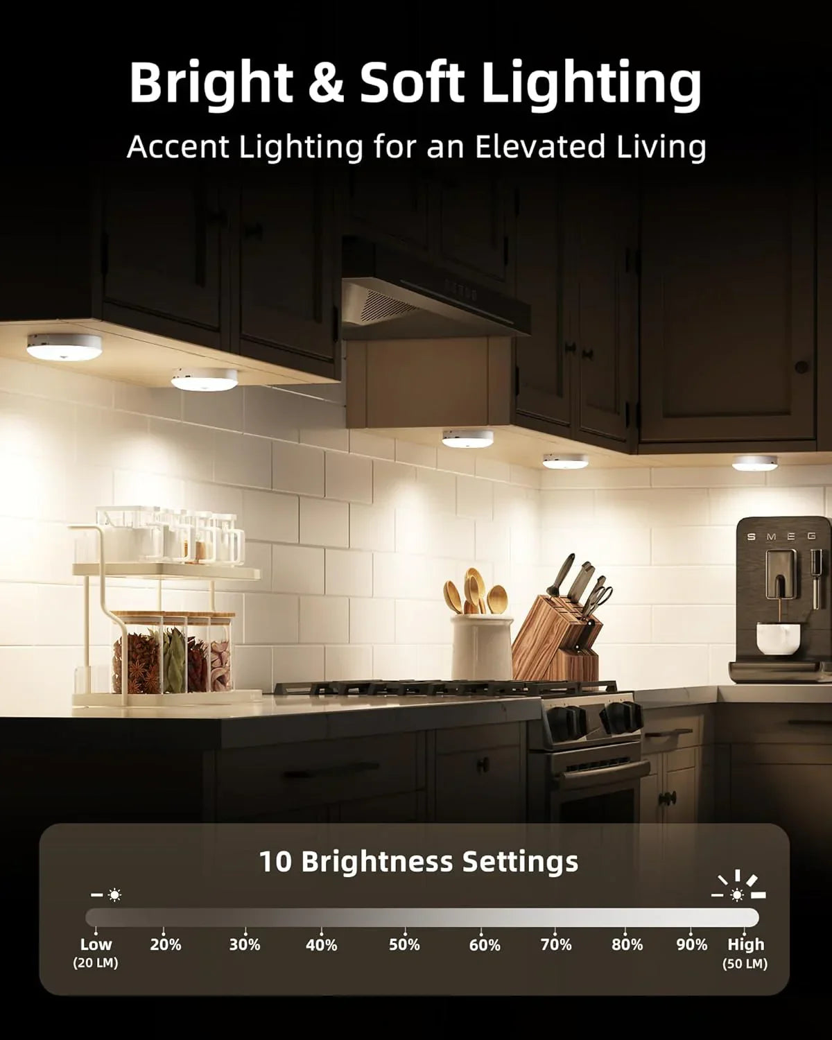 Rechargeable Motion Sensor Light - Auto ON OFF LED Night Light