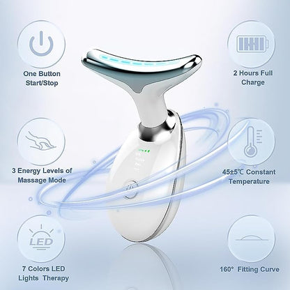 7 Color LED V Face Massager - Anti Aging Skin Care Device