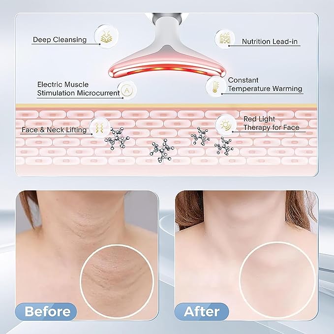 7 Color LED V Face Massager - Anti Aging Skin Care Device
