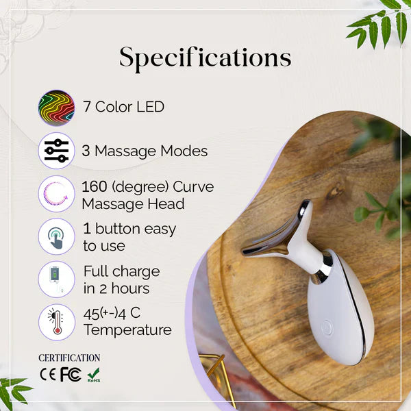 7 Color LED V Face Massager - Anti Aging Skin Care Device