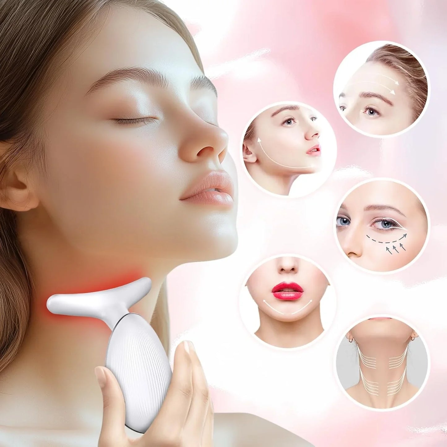 7 Color LED V Face Massager - Anti Aging Skin Care Device